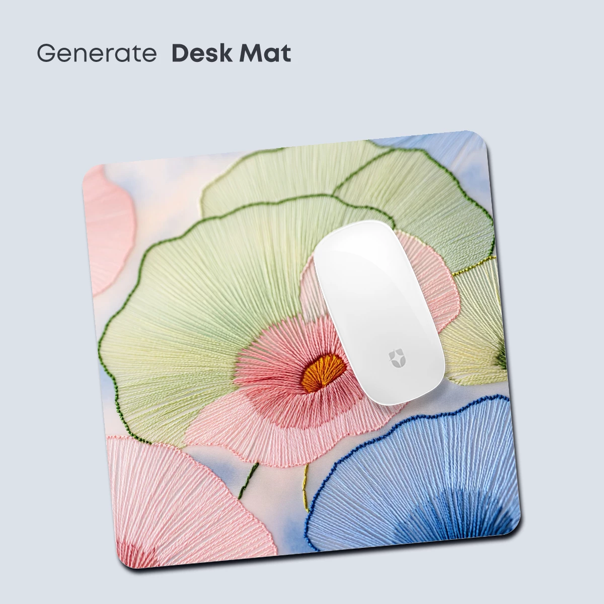 Embroidered Floral Symphony: Thread Art in Bloom - Image 4