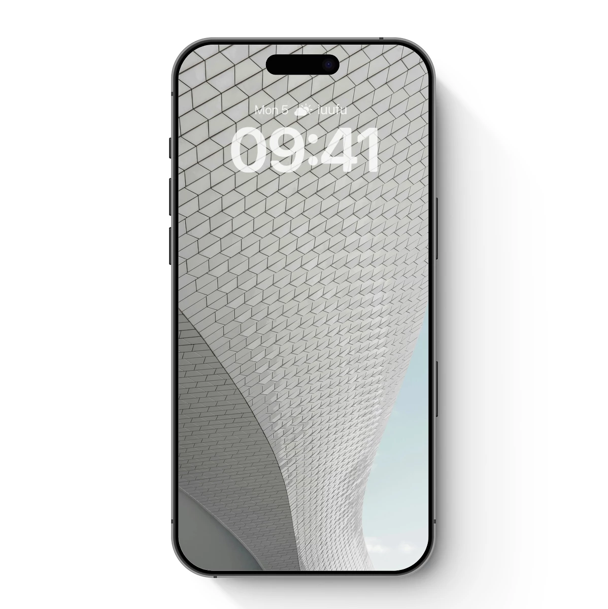 Geometric Elegance: Sculptural Facade in White