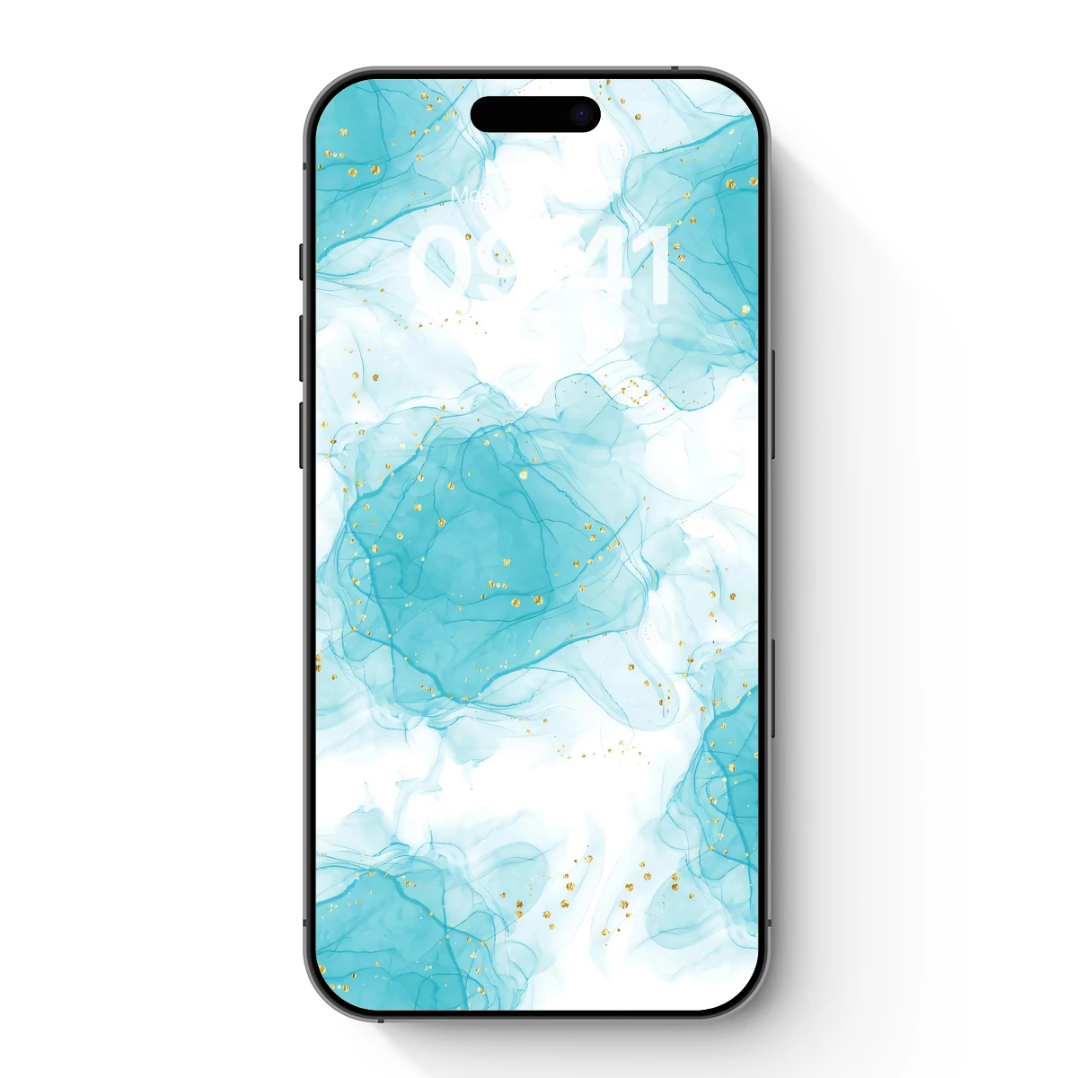 Azure Dreams: Ethereal Swirls with Golden Flecks