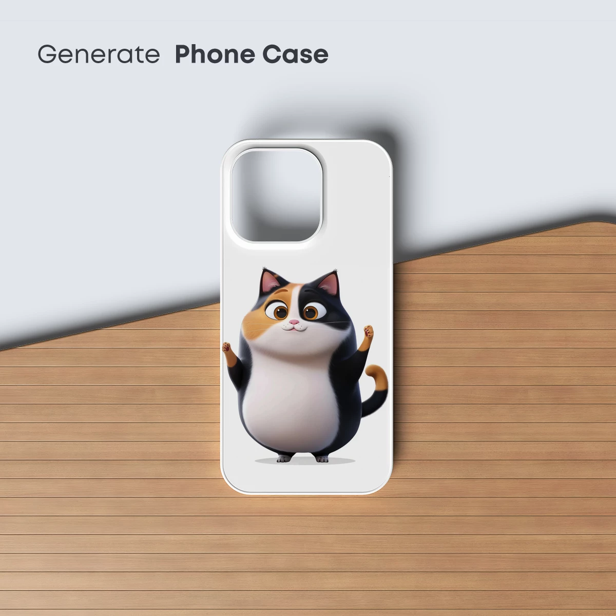 Chubby Cat Charm: Whimsical Cartoon Delight - Image 3