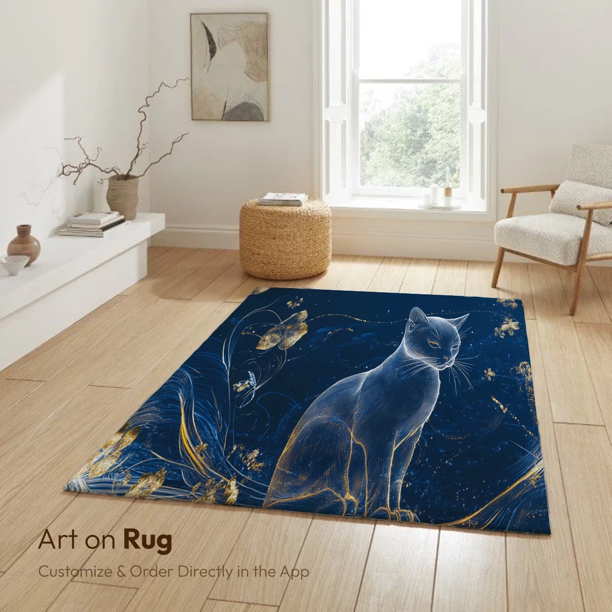 Ethereal Feline in Midnight Bloom - Image 6