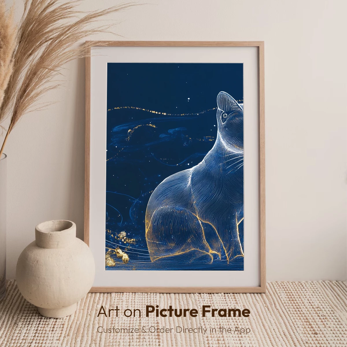 Ethereal Feline in Midnight Bloom - Image 7