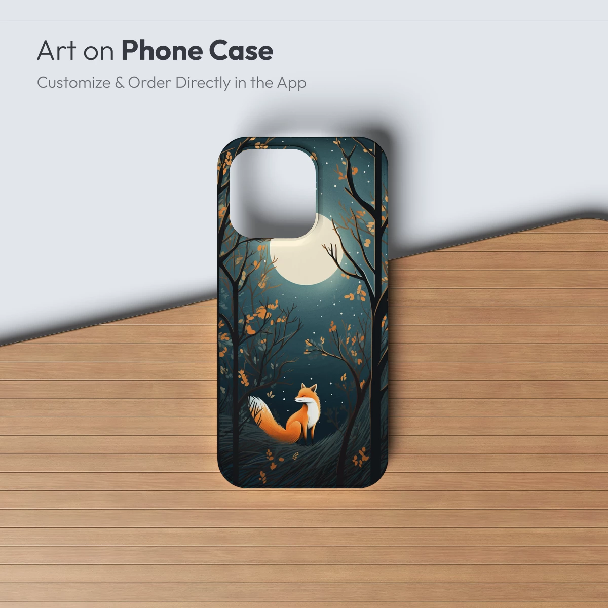 Moonlit Fox in Autumn Woods - Image 3