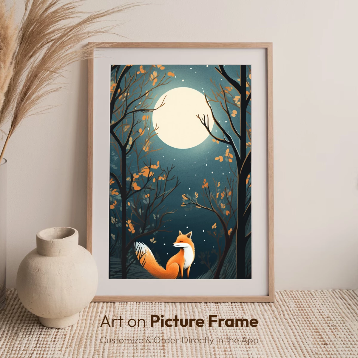 Moonlit Fox in Autumn Woods - Image 7