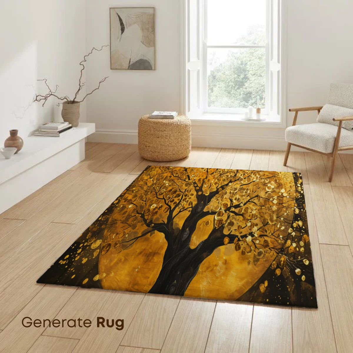 Eternal Tree of Gold: Mystical Moonlit Canopy - Image 6