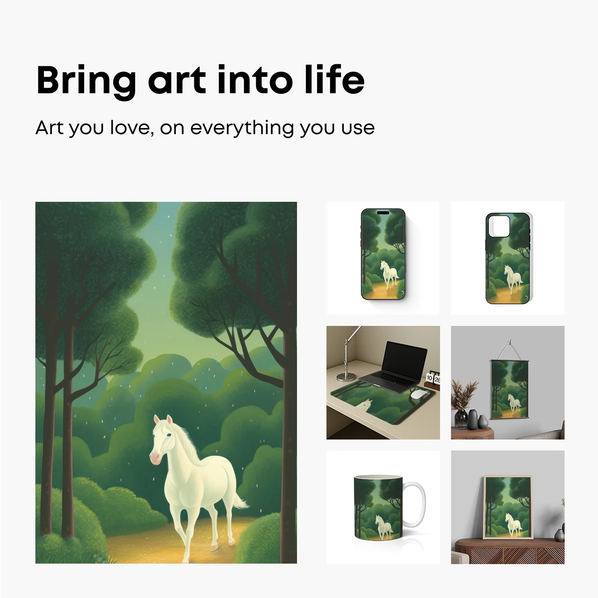 Enchanted Forest Horse: Whimsical Journey - Image 2