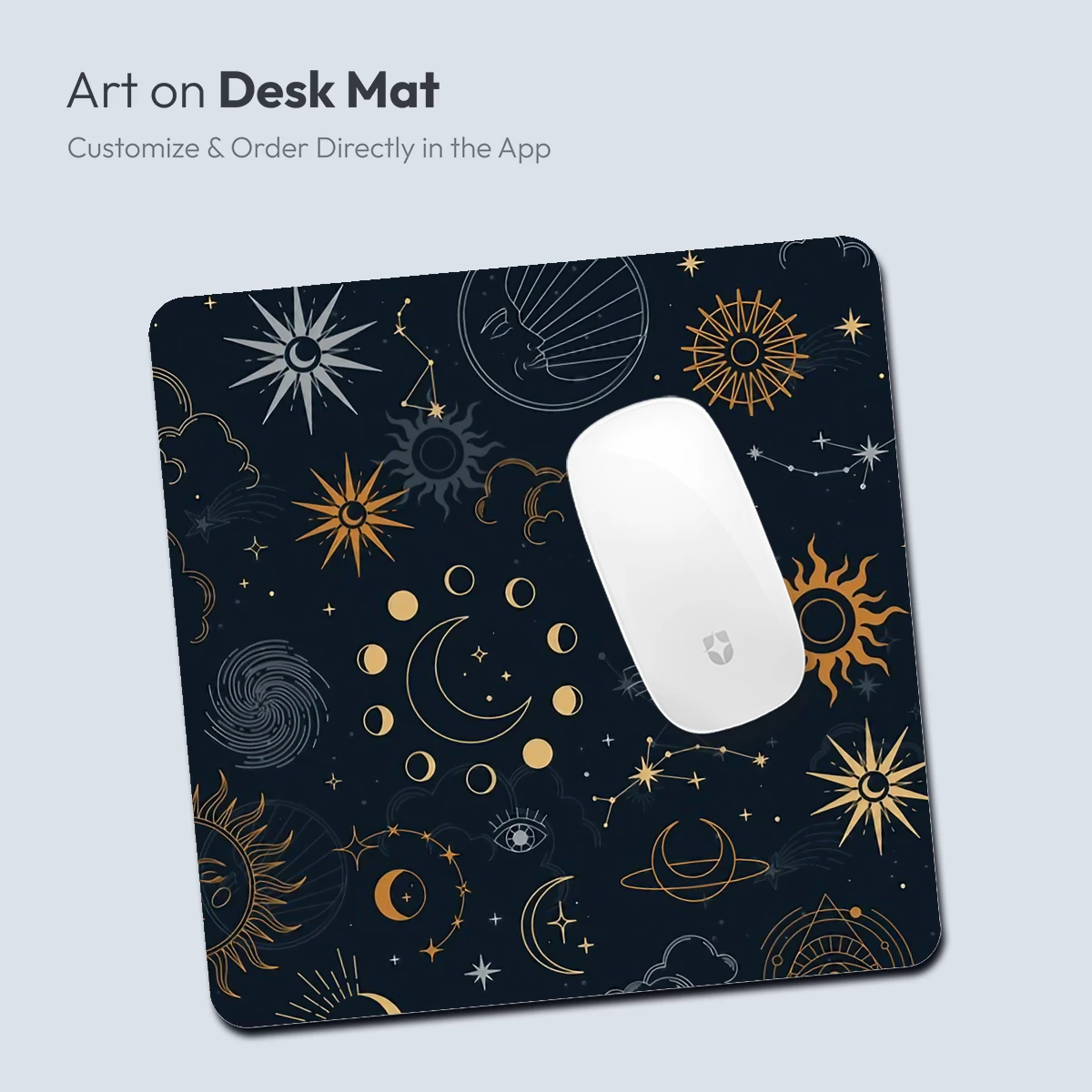 Celestial Harmony: Golden Moon & Sun Motifs - Image 4