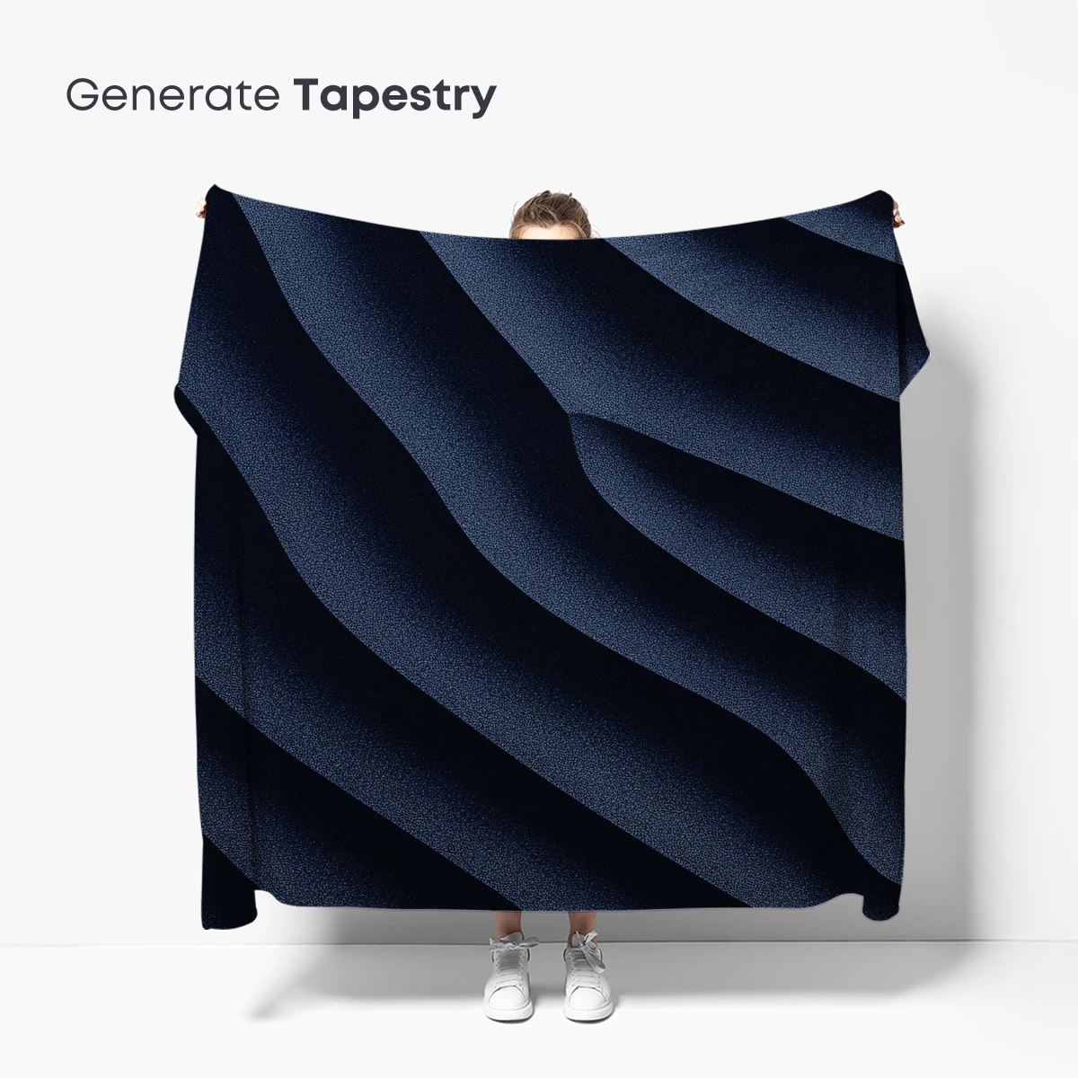 Elegant Navy Waves: A Textured Odyssey - Image 5