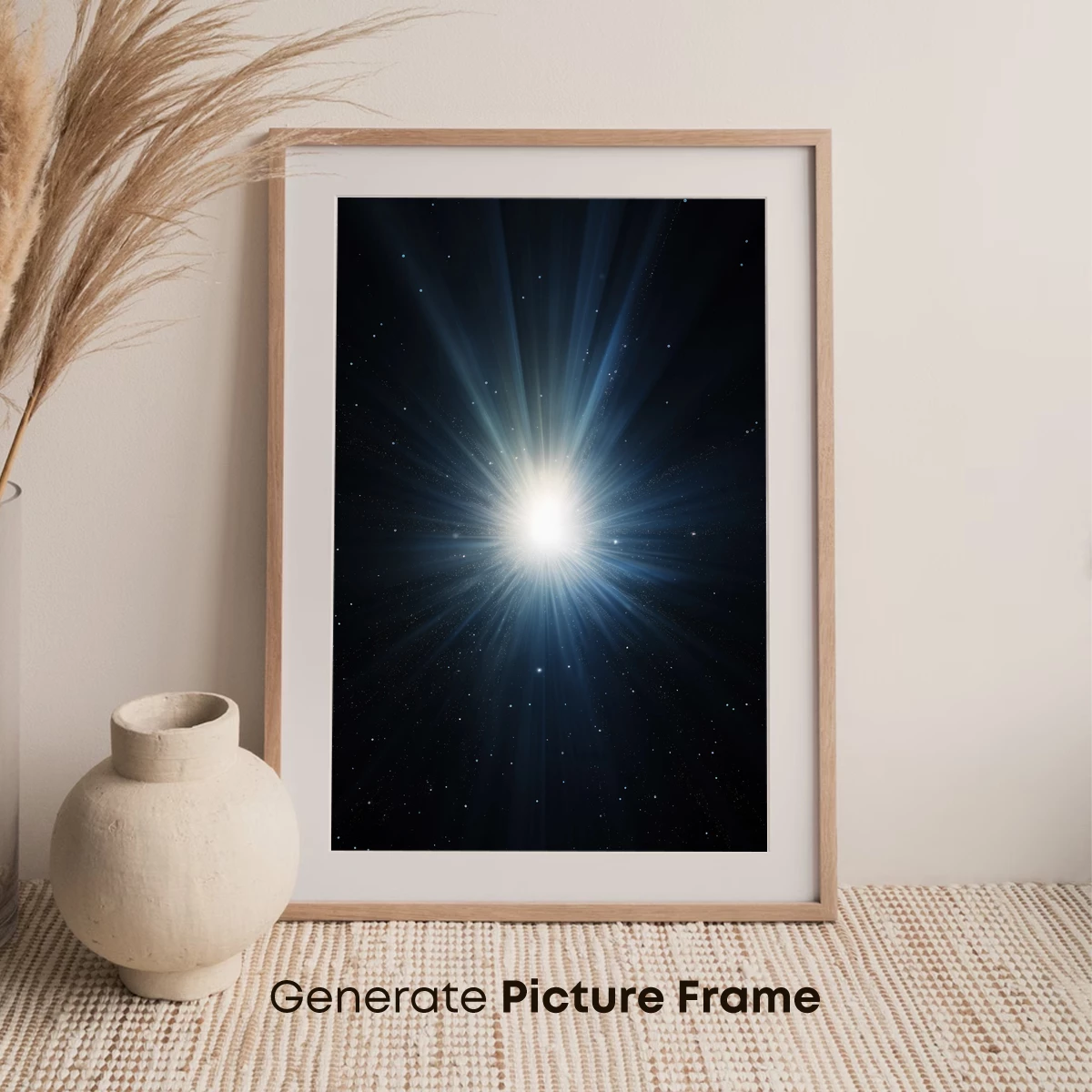 Cosmic Burst: Radiant Star in Night's Embrace - Image 7