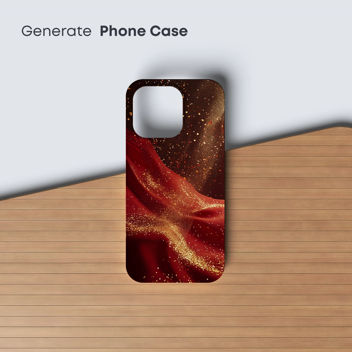 Golden Elegance: Red Silk and Stardust - Image 3