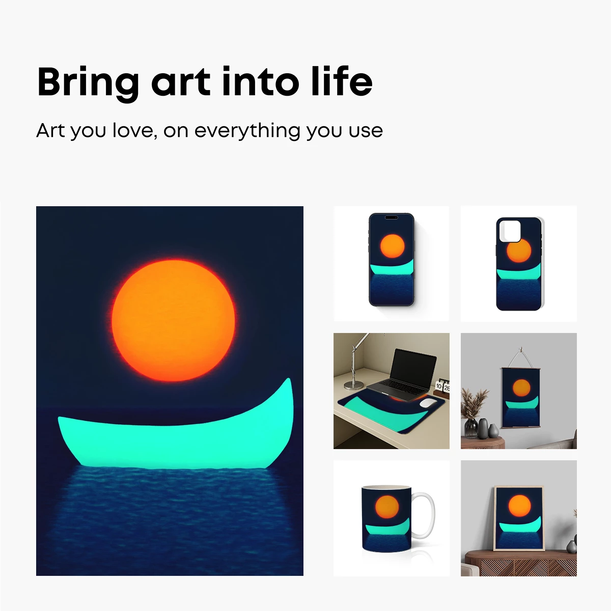 Eclipse of Neon Dreams: Sun and Crescent - Image 2