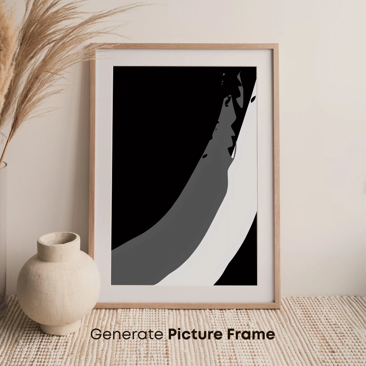 Abstract Shadow Dance: Monochrome Flow - Image 7