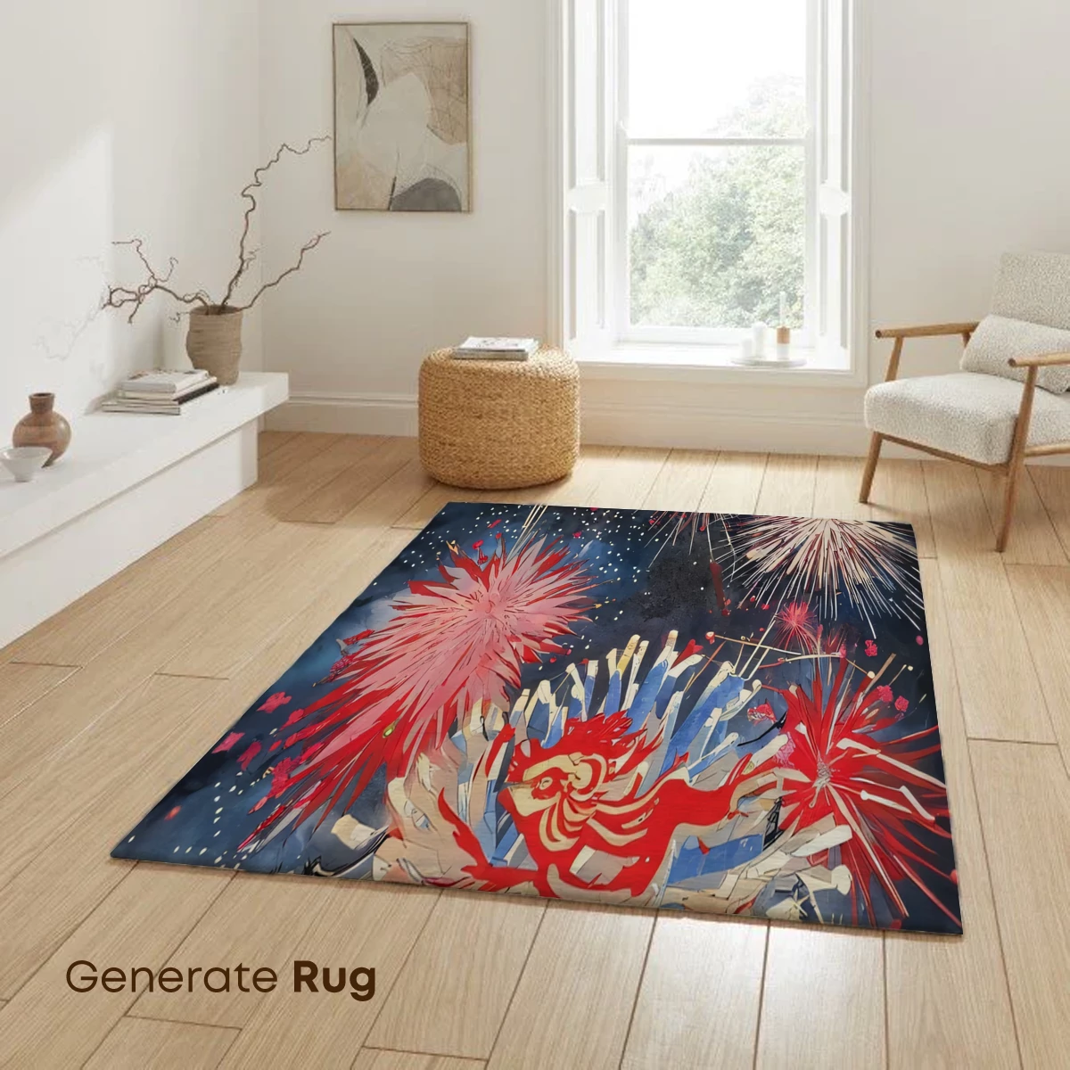 Festive Dragon Amidst Fireworks: A Cultural Celebration - Image 6