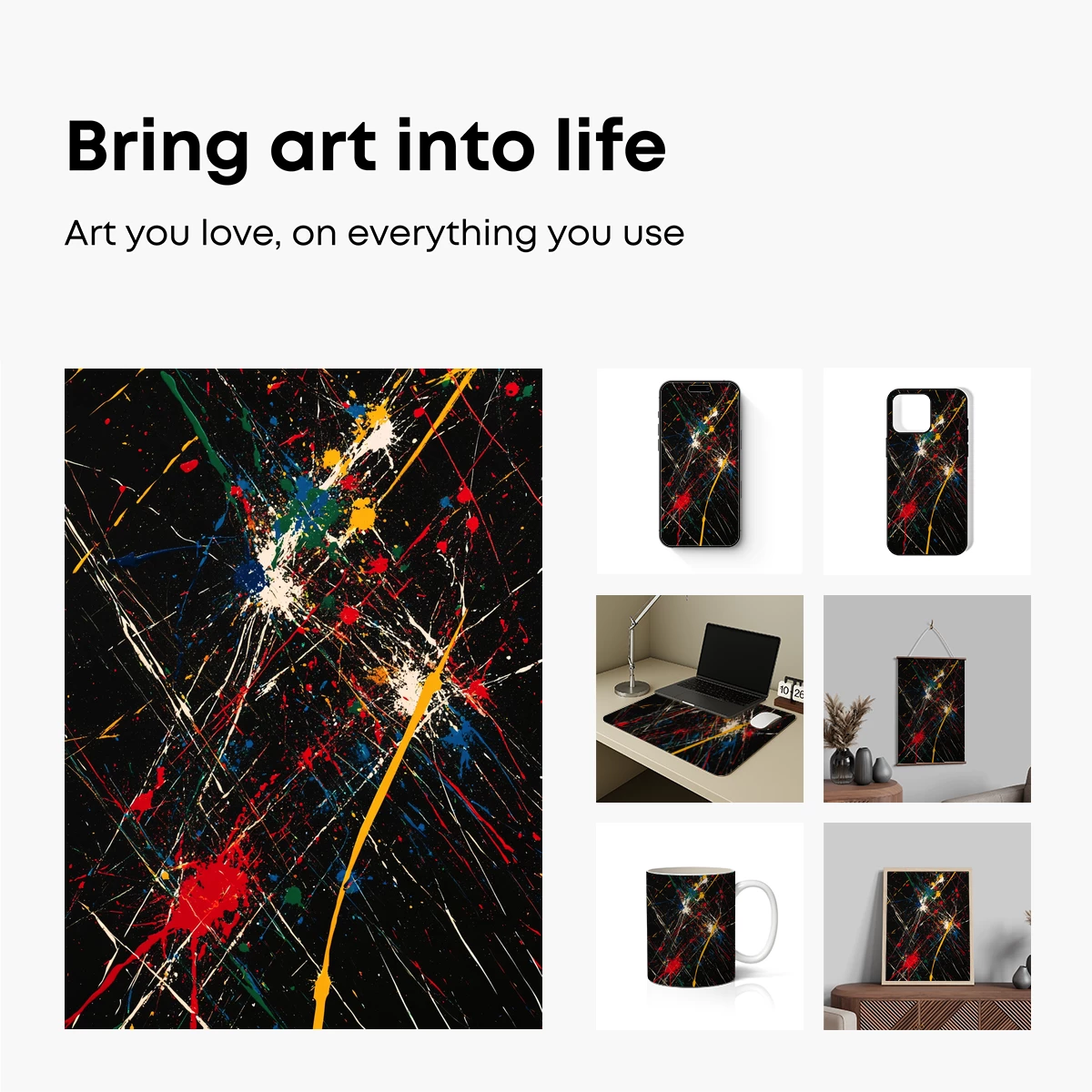 Abstract Chaos: Colorful Splatter Art - Image 2