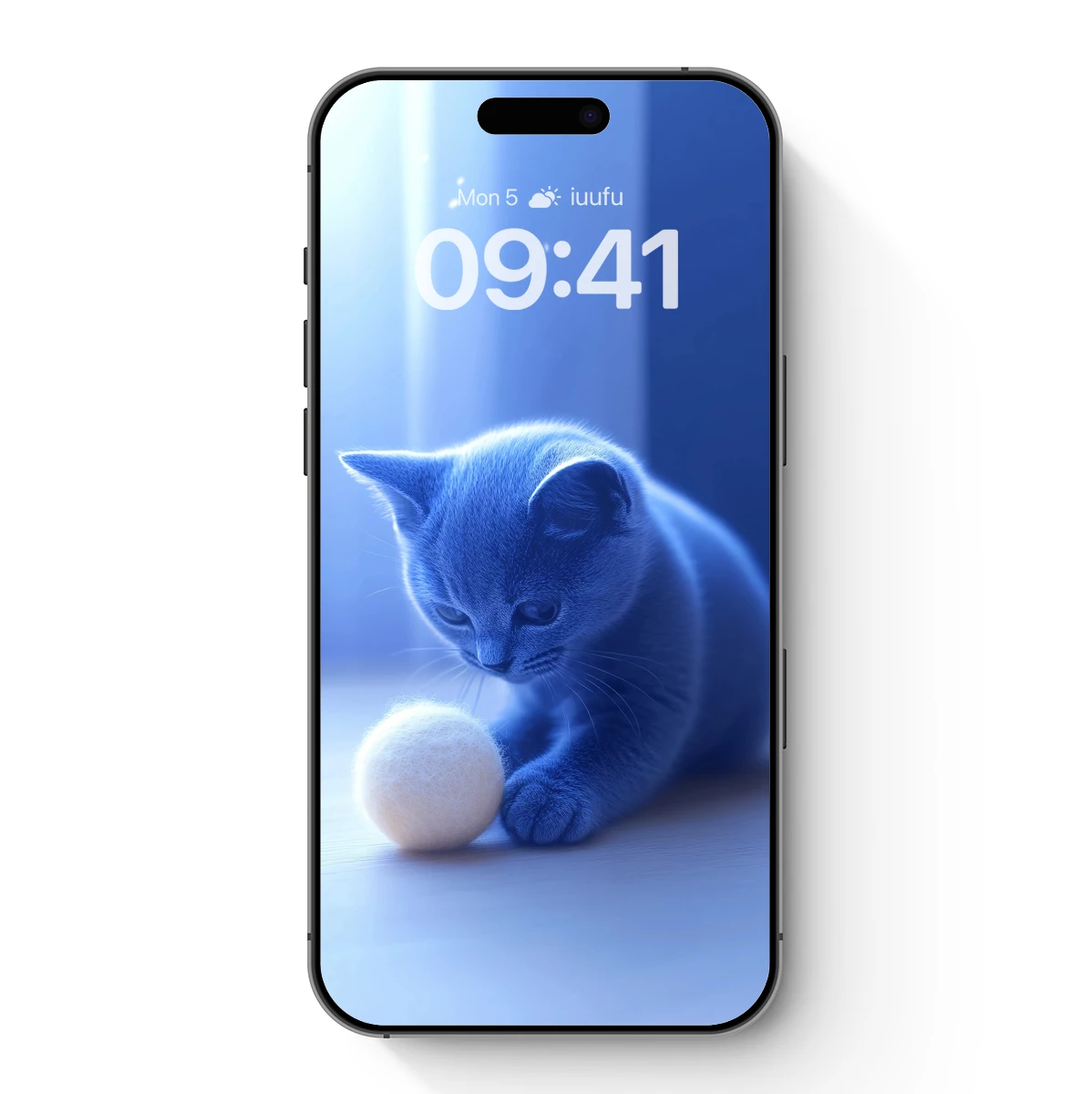 Blue Whiskered Serenity: Feline Play in Soft Light