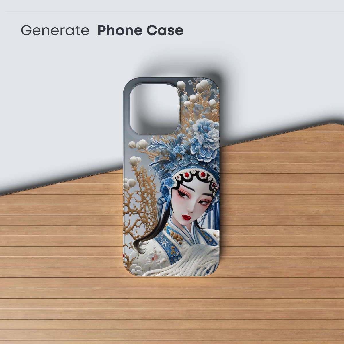 Ethereal Opera Muse: Blue Floral Headdress - Image 3