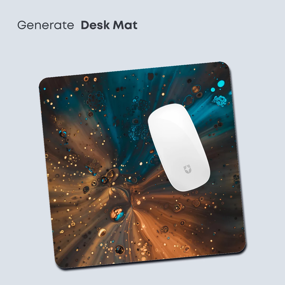 Cosmic Ink Symphony: Teal and Amber Fusion - Image 4