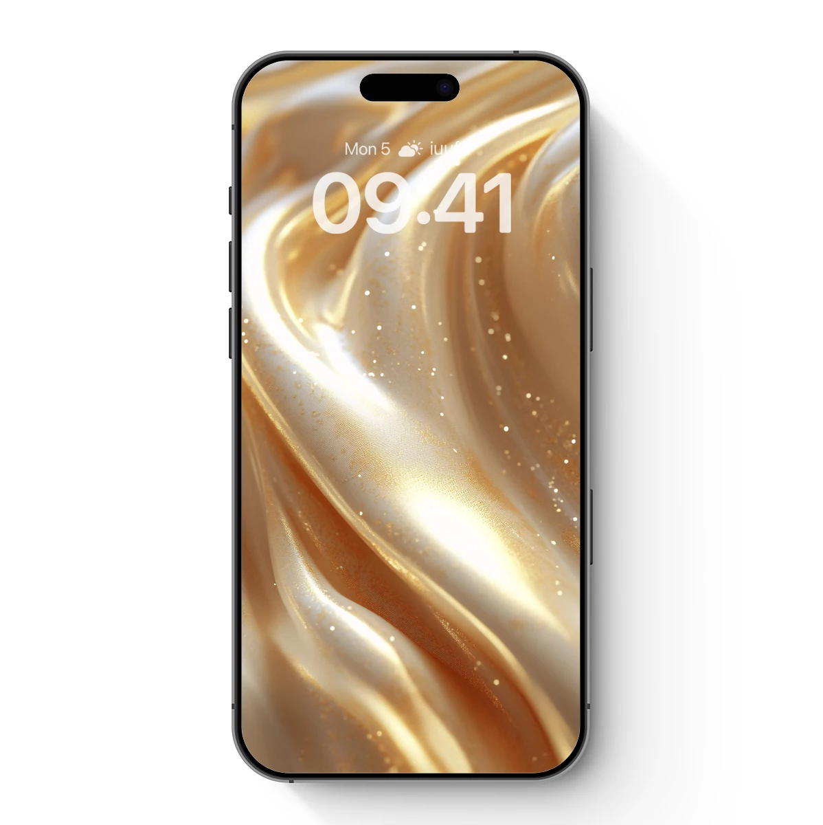 Golden Silk Symphony: Luxe Fabric Waves