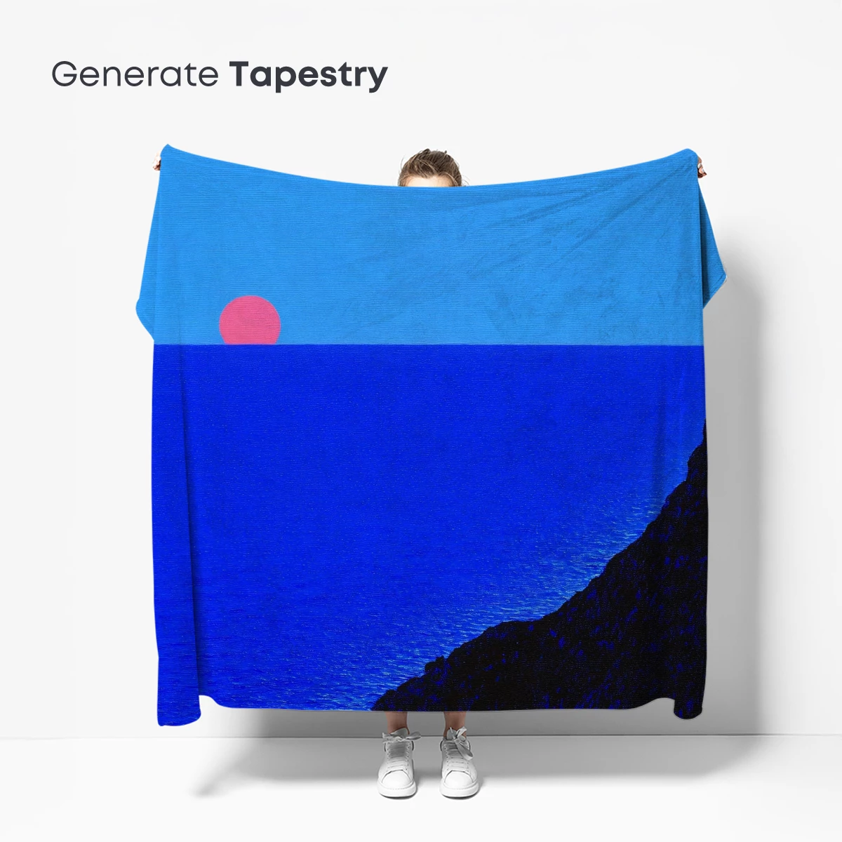 Crimson Sunset Over Azure Depths - Image 5