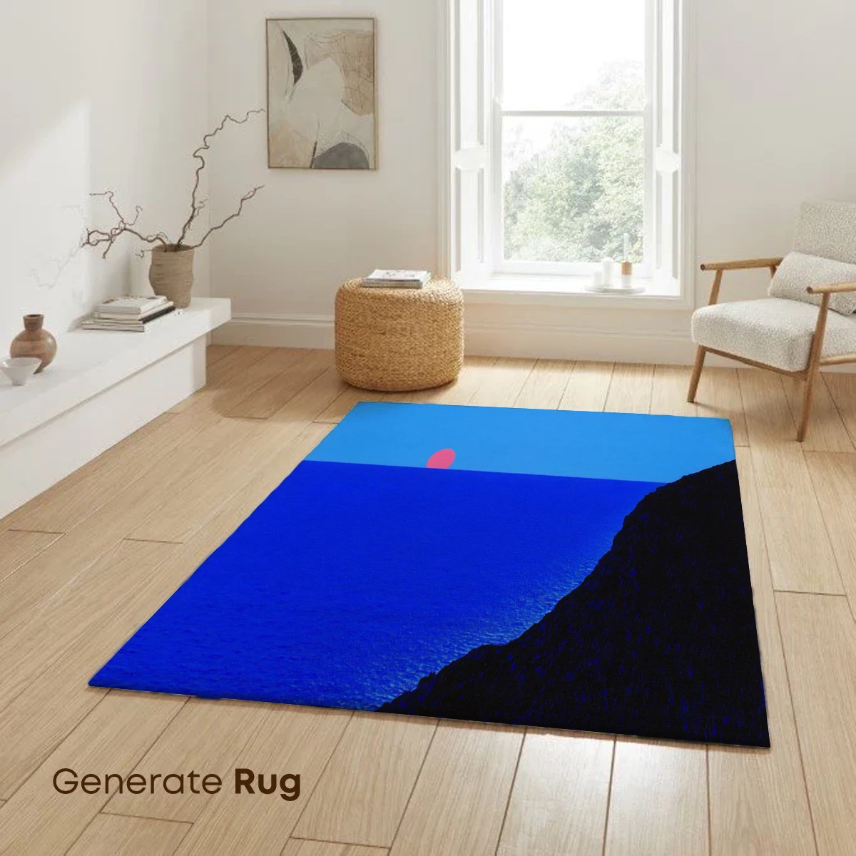 Crimson Sunset Over Azure Depths - Image 6