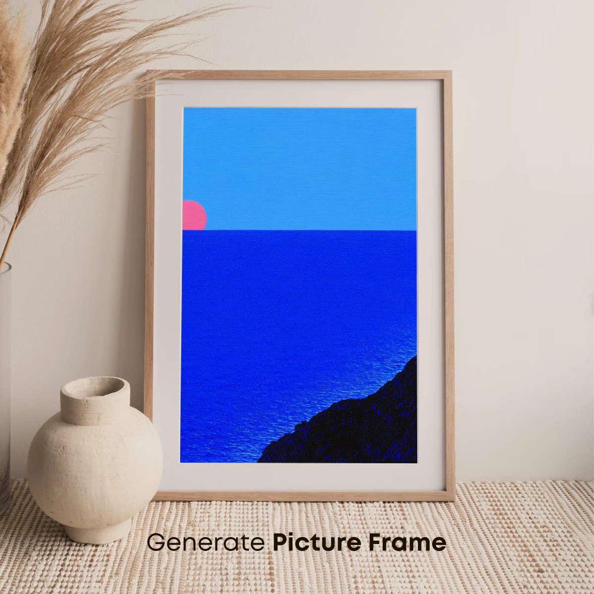 Crimson Sunset Over Azure Depths - Image 7