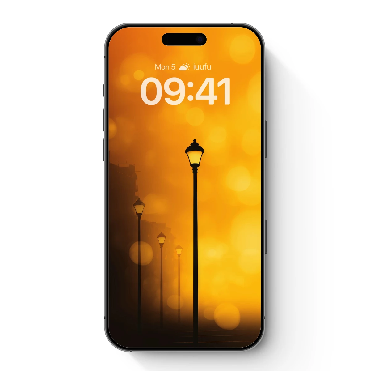 Golden Lanterns in Misty Silence