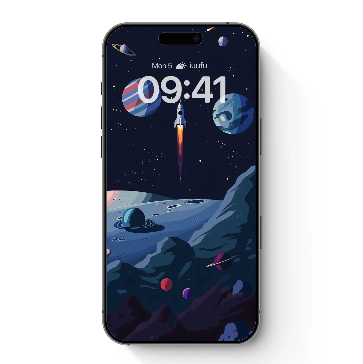 Cosmic Odyssey: Rocket Launch Amidst Planetary Wonders