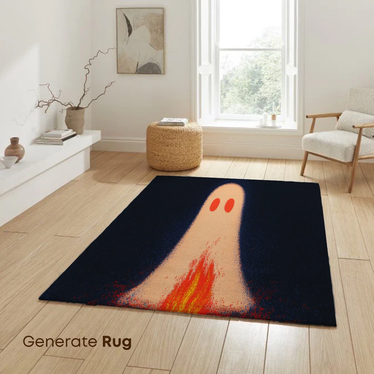 Ghostly Campfire Glow: A Spooky Night Embrace - Image 6