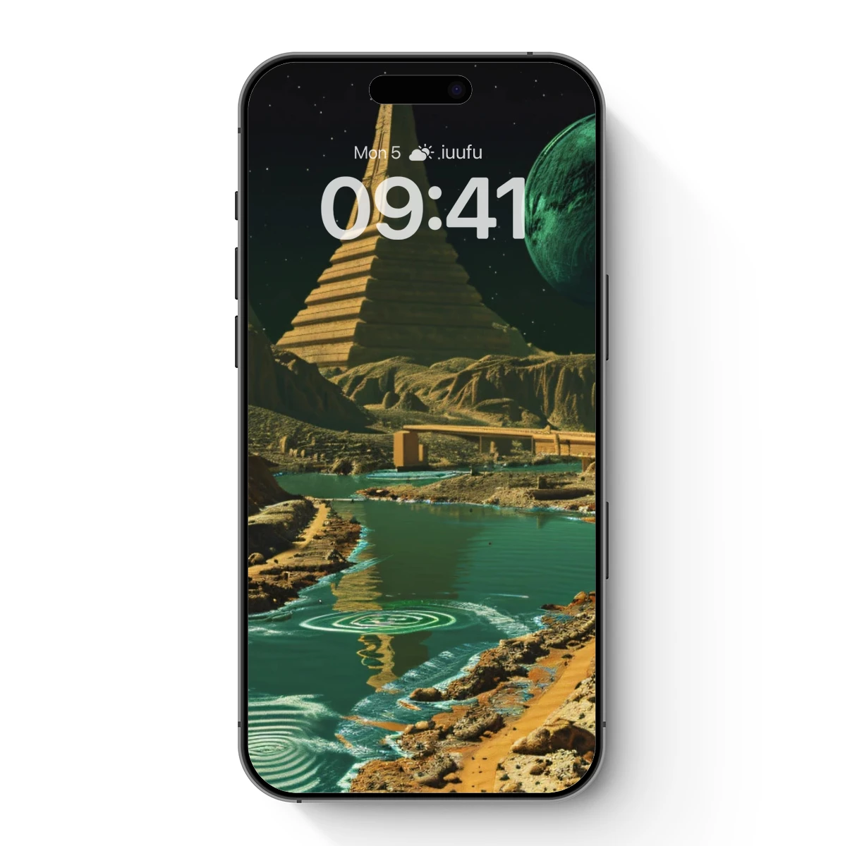 Alien Oasis: Pyramid Under a Cosmic Moon Alien Oasis: Pyramid Under a Cosmic Moon