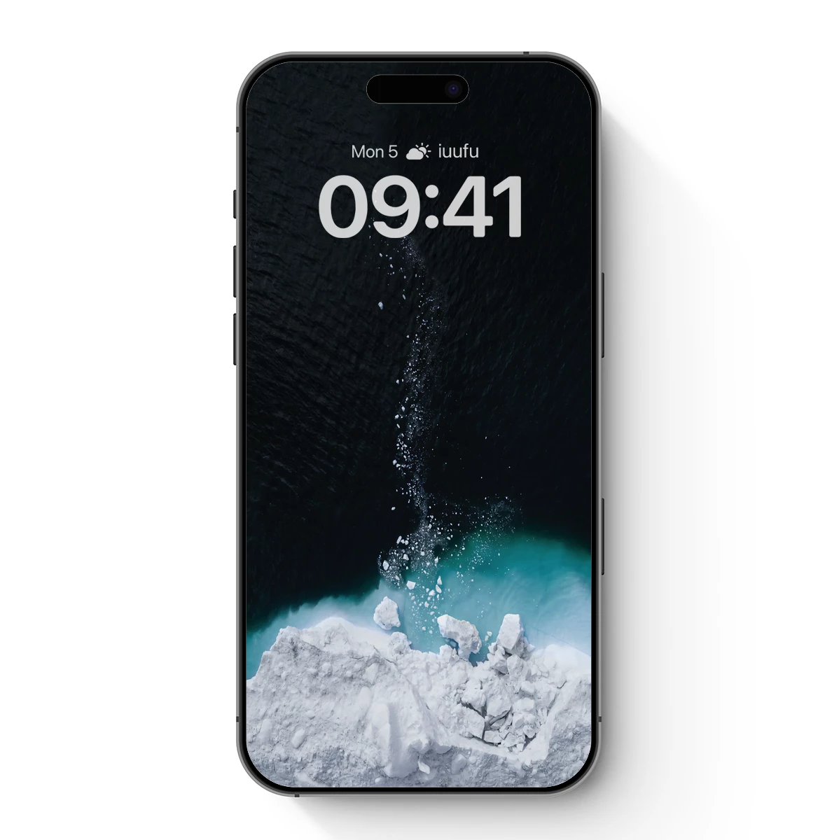 Frozen Abyss: Turquoise Waters Meet Midnight Cliffs