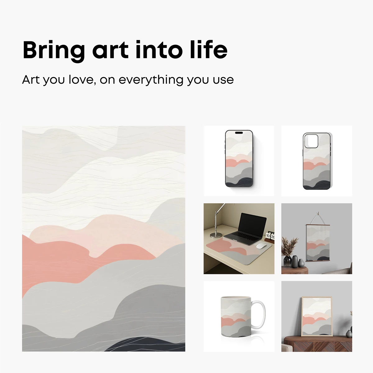 Abstract Horizon Layers: Soft Waves of Color - Image 2