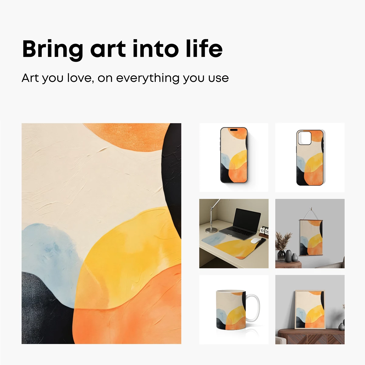 Abstract Fusion: Warm Tones and Cool Shadows - Image 2