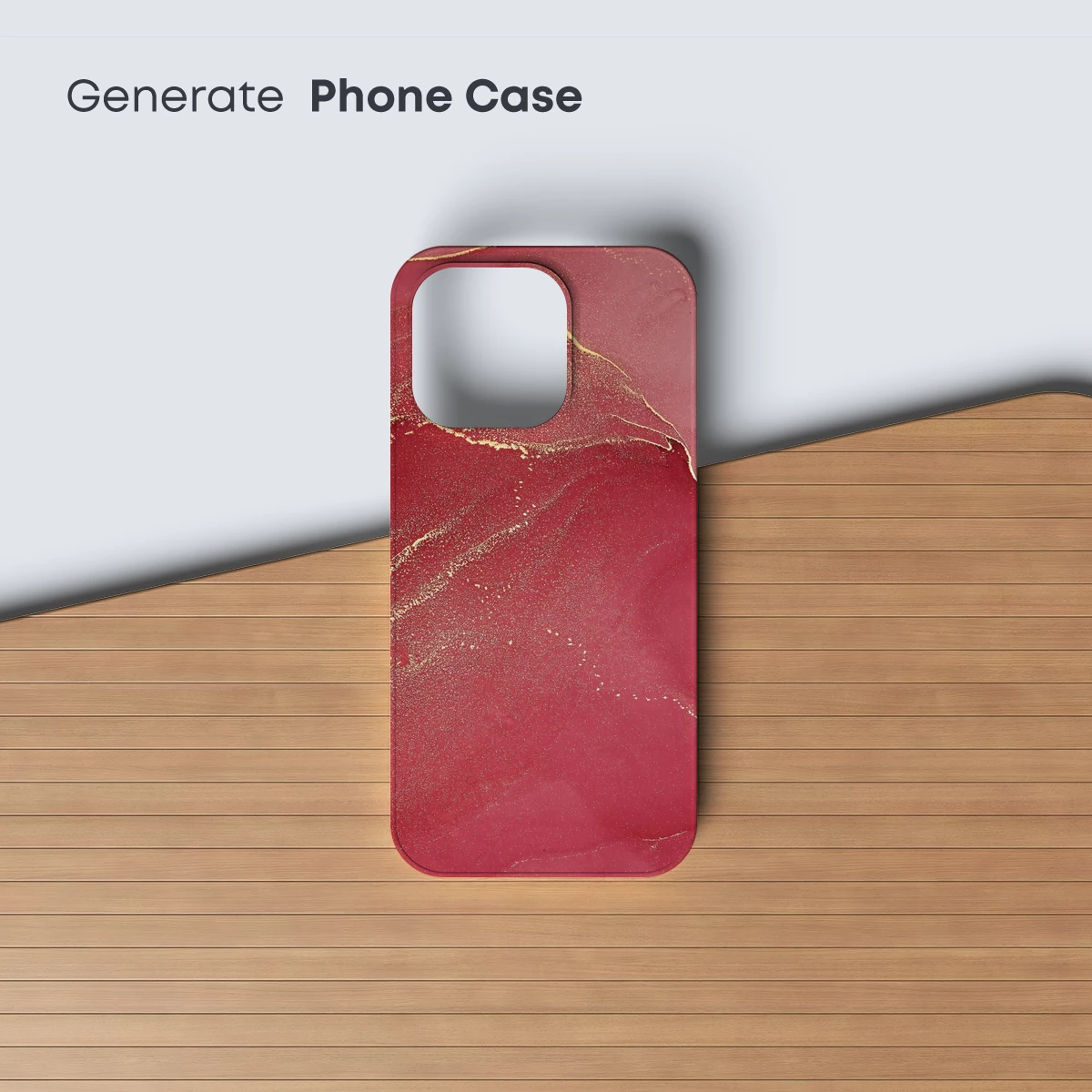 Crimson Canvas with Golden Veins - Image 3