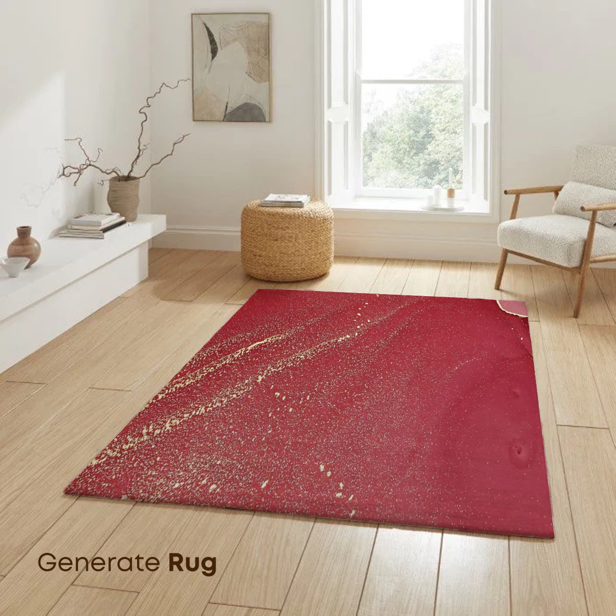 Crimson Canvas with Golden Veins - Image 6