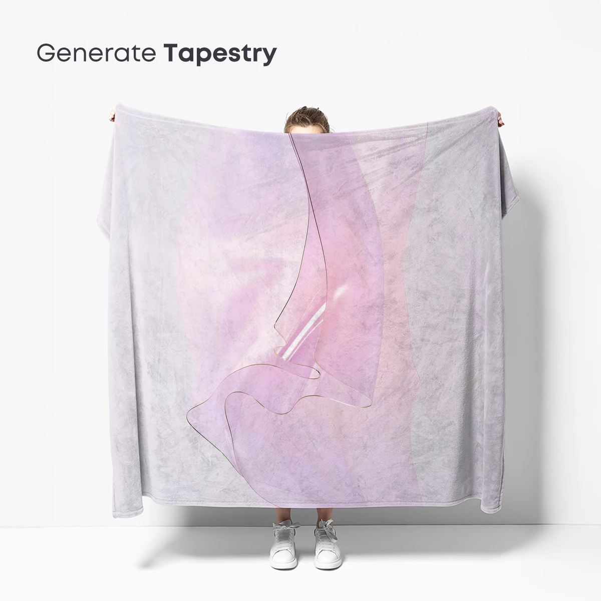 Ethereal Silk Dance: Soft Pink Fabric in Motion - Image 5