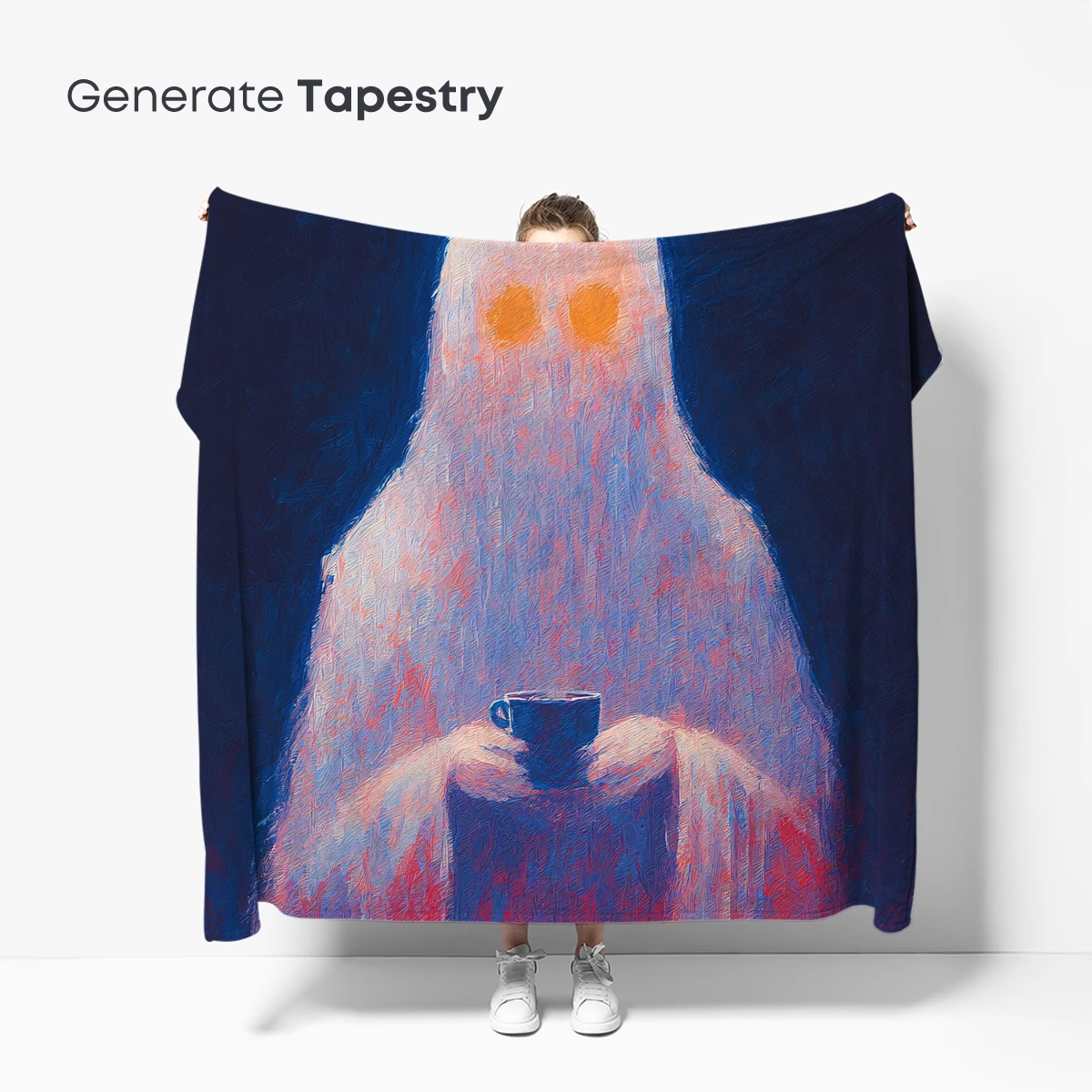 Ghostly Barista: Ethereal Brew in Neon Hues - Image 5