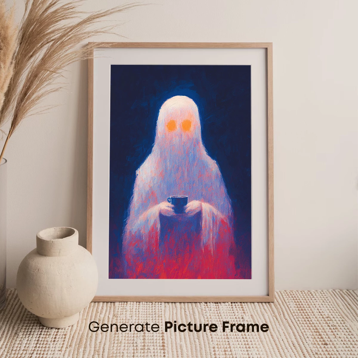 Ghostly Barista: Ethereal Brew in Neon Hues - Image 7