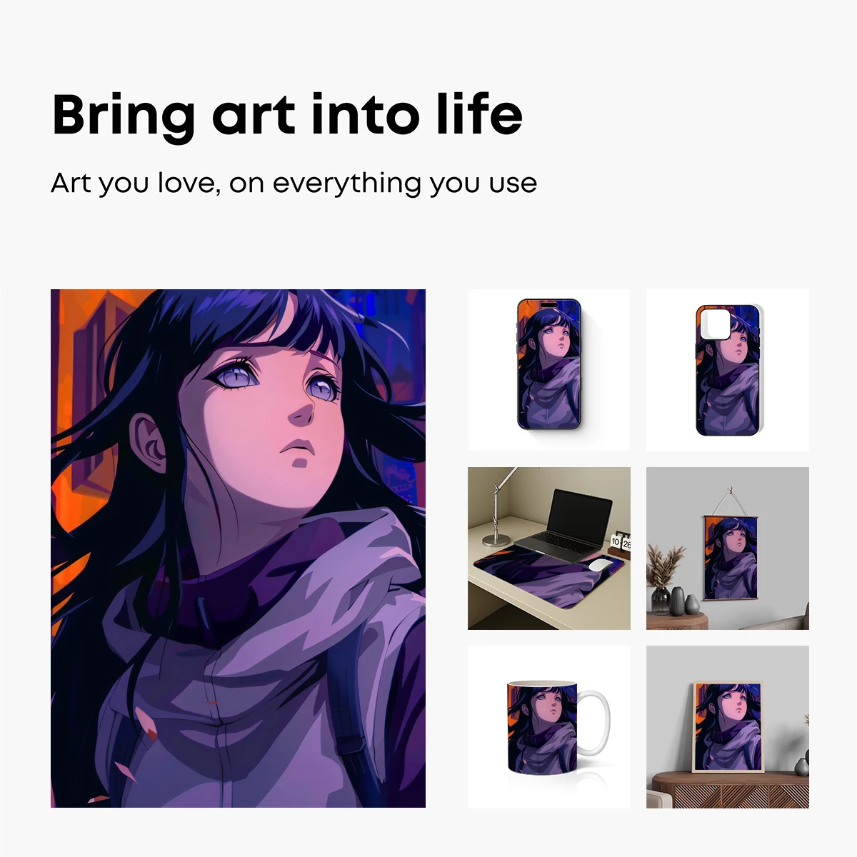 Urban Twilight: Anime Girl in Neon Shadows - Image 2