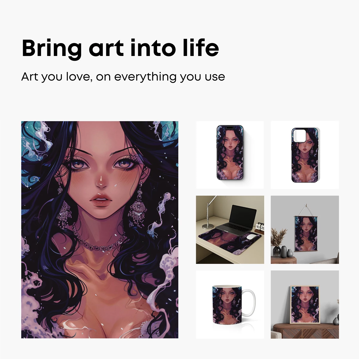 Enchanted Mermaid Tears: A Surreal Aquatic Portrait - Image 2