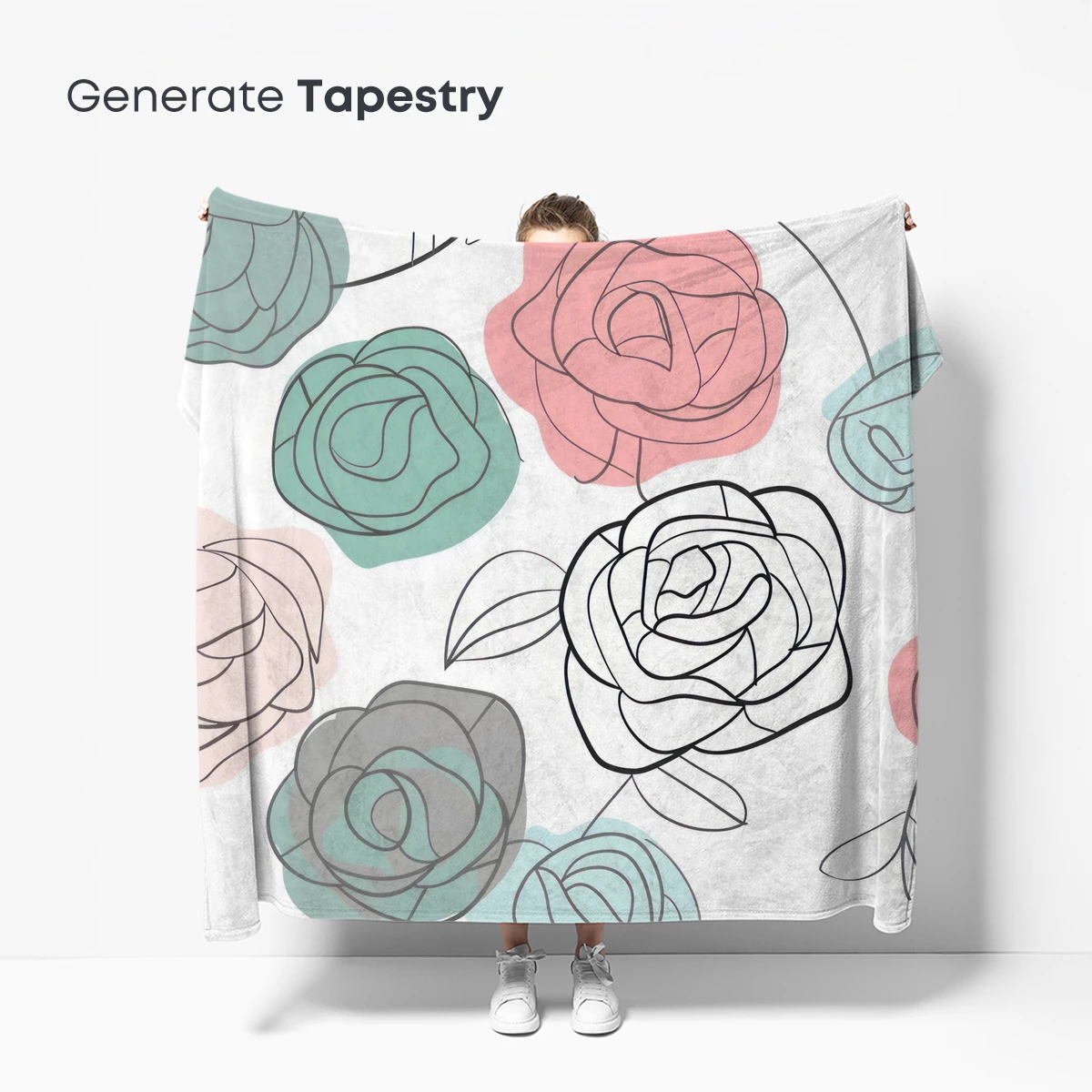 Elegant Rose Sketches in Pastel Harmony - Image 5