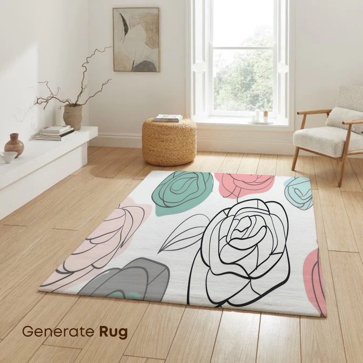 Elegant Rose Sketches in Pastel Harmony - Image 6
