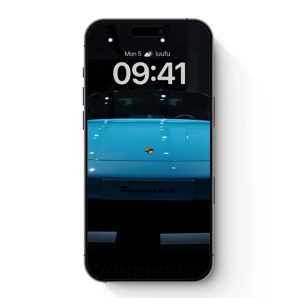 Electric Blue Elegance: Futuristic Sports Car Silhouette