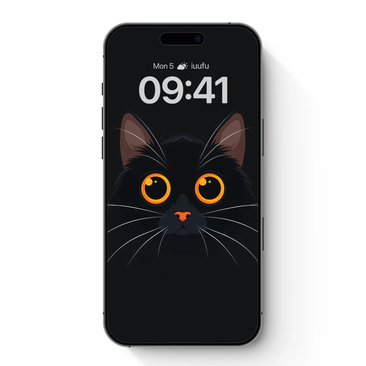 Mystic Midnight Cat: Glowing Eyes in Darkness