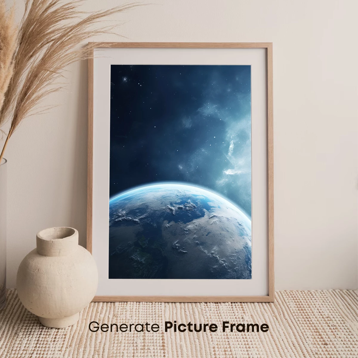 Ethereal Earth: Cosmic Dawn Over Blue Planet - Image 7