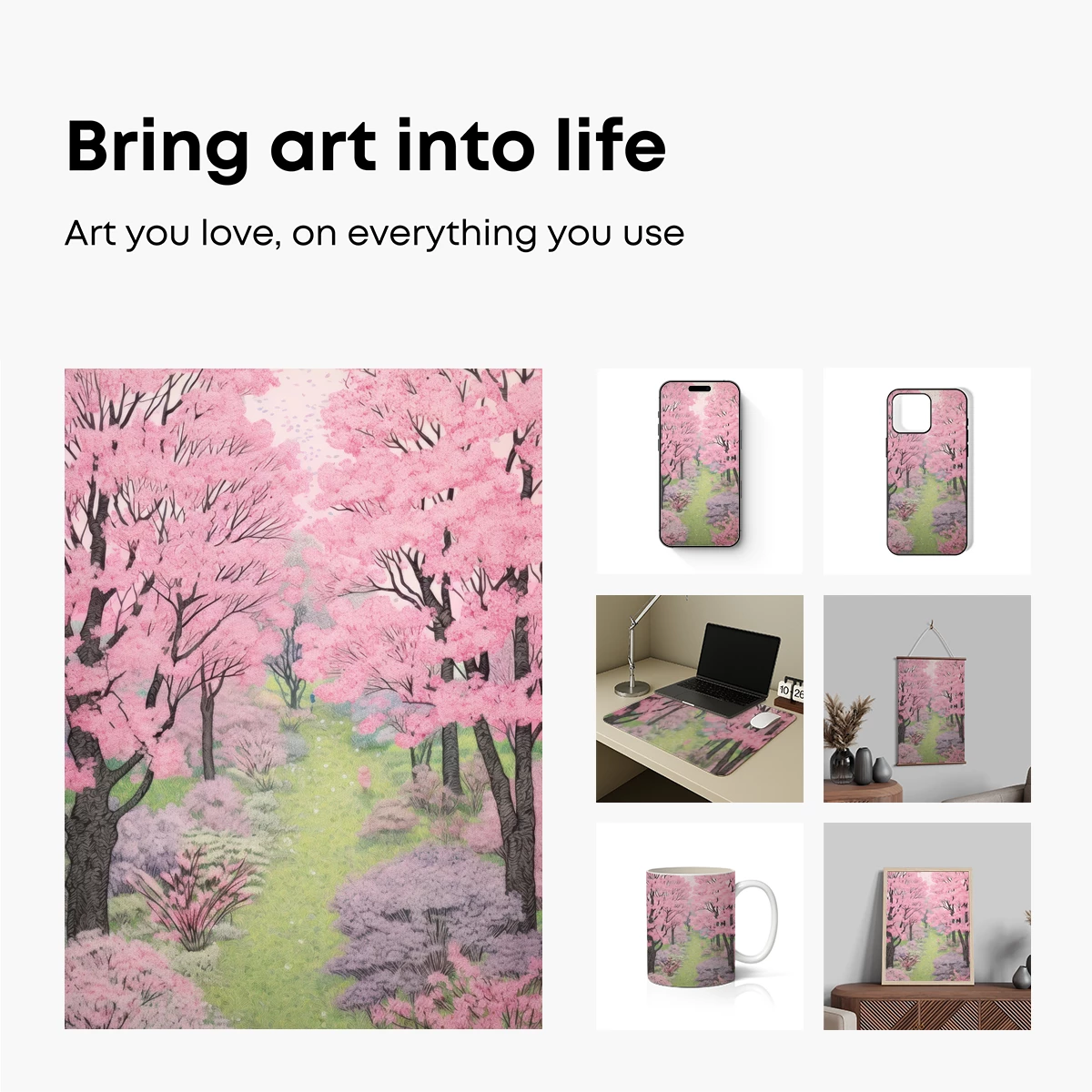 Cherry Blossom Sanctuary: A Pastel Forest Dream - Image 2