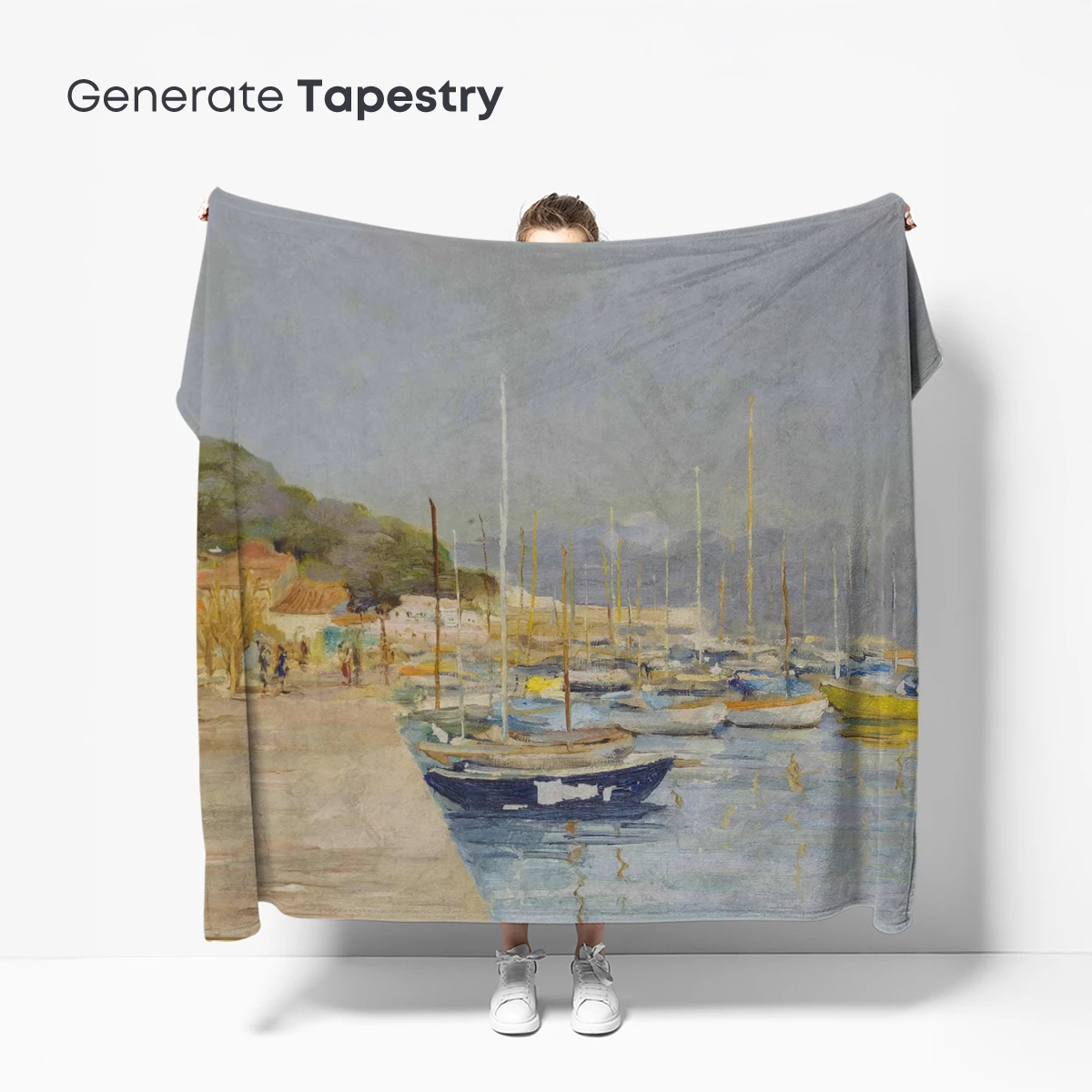 Harbor Serenity: Impressionist Boats at Rest - Image 5