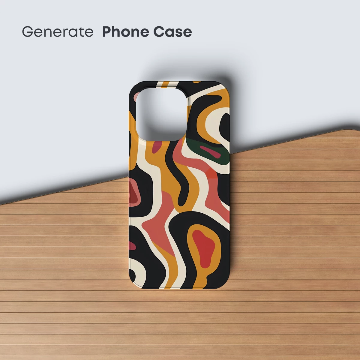 Abstract Fusion: Warm Tones and Wavy Lines - Image 3