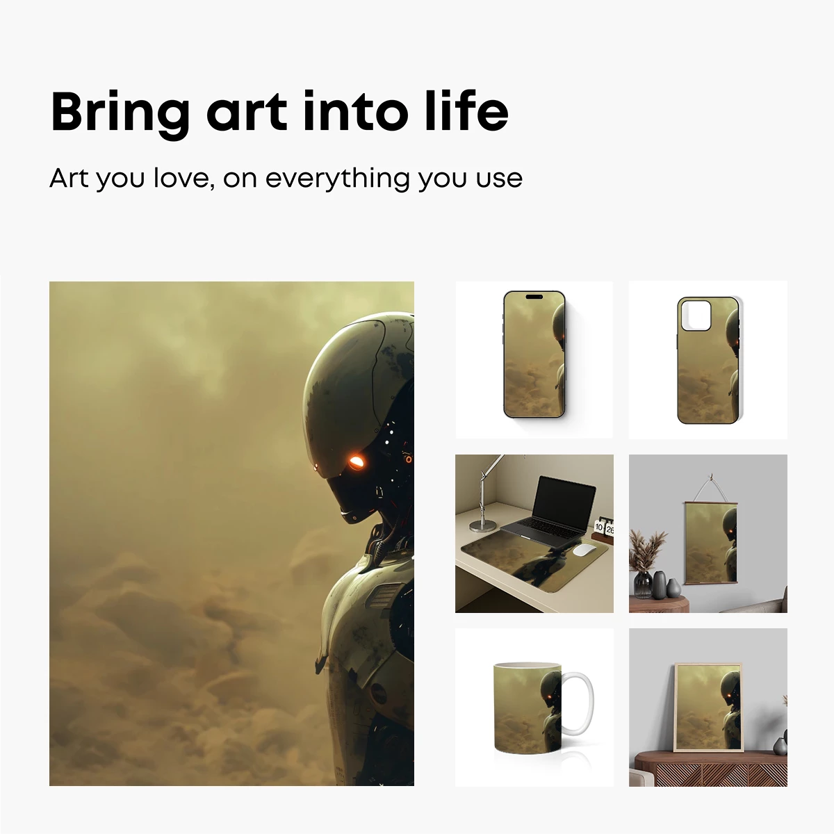 Cybernetic Voyager in Dusty Terrain - Image 2