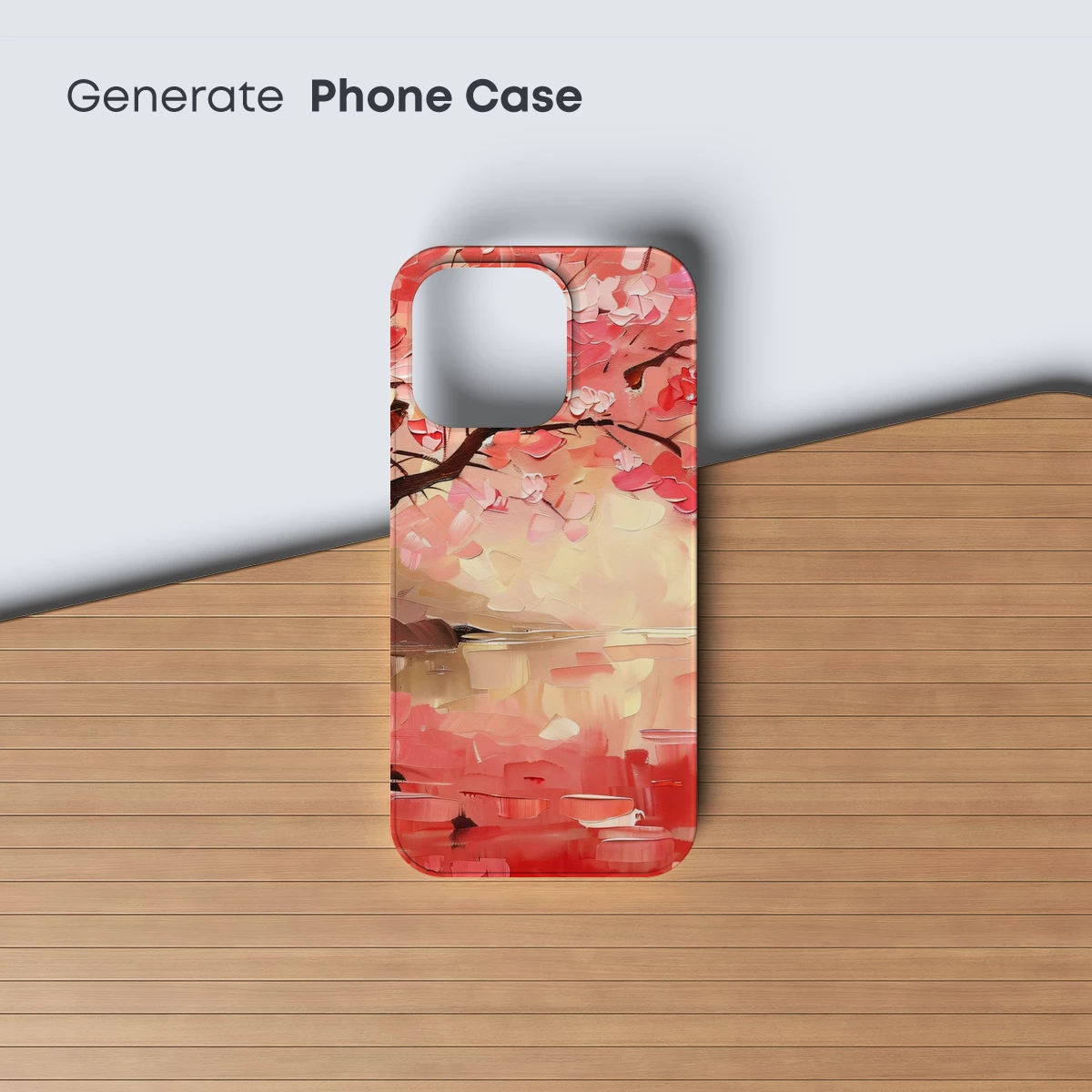 Blossom Reflections: Impressionist Cherry Tree - Image 3