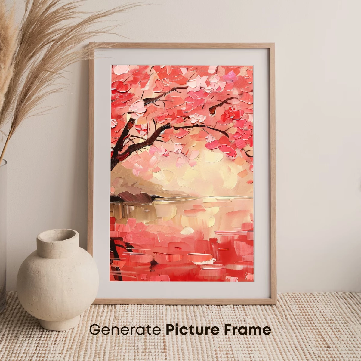Blossom Reflections: Impressionist Cherry Tree - Image 7